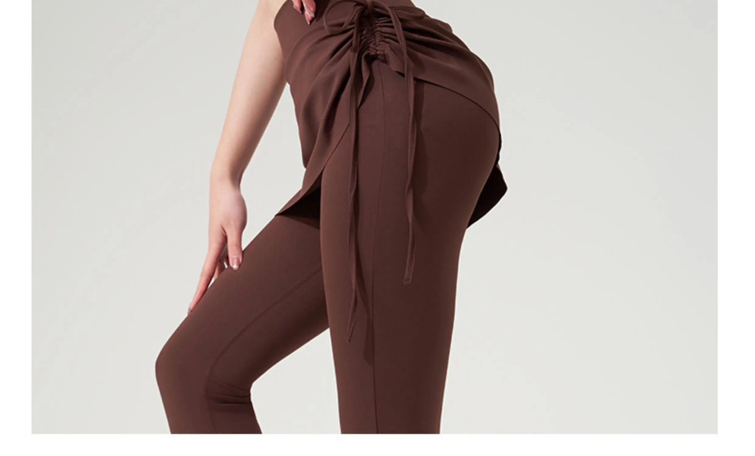 Yoga-Schlaghose, zweiteilige Rockhose, hohe Taille, Hüftlift, eng anliegend, Anti-Exposure, Pilates-Sport-Fitness-Leggings – Detail 6