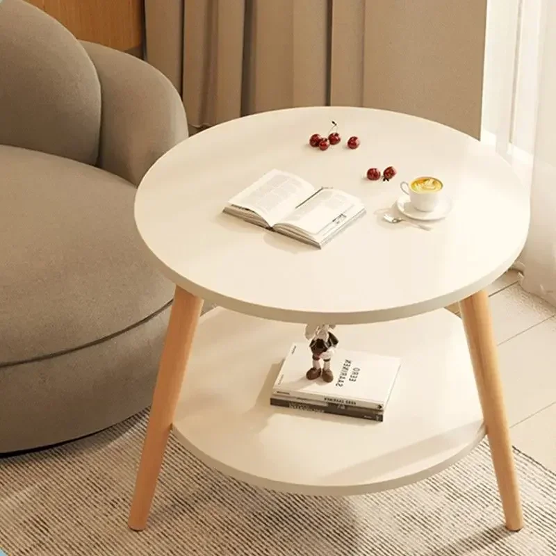 Small Coffee Table Mini Simple Bedroom Bedside Table Balcony Home Living Room Internet Celebrity Sofa Side  Round Table