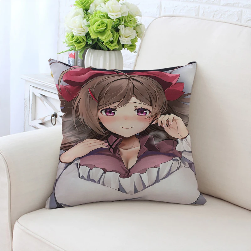 Anime Females Sexy Woman Cushion Cover 45x45 Cushions Covers Decorative Pillowcase 40x40 Covers for Bed Pillows Home Decor