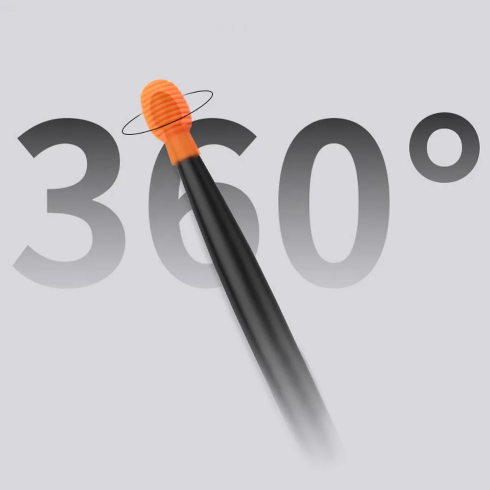 ​4Pcs ​Silicone Drum Stick Practice Tip ​Portable Silent Practice ​Drum Mute​ ​Orange/Grey ​Silicone Mute Drumstick​