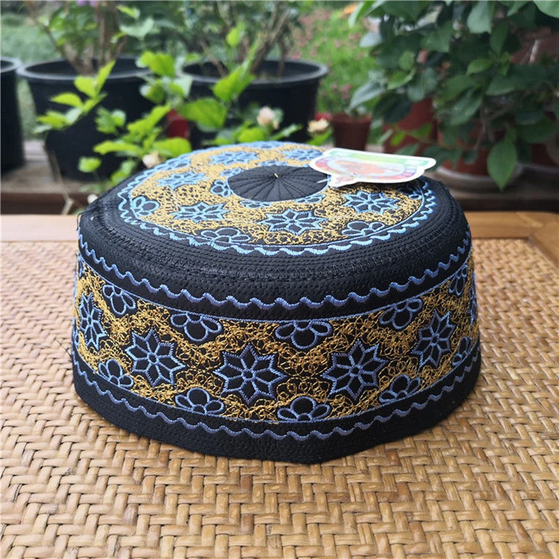 Casquettes musulmanes pour hommes, chapeau de prière, accessoires islamiques Kufi, hijab, Arabie saoudite, turban brodé juif, livraison gratuite