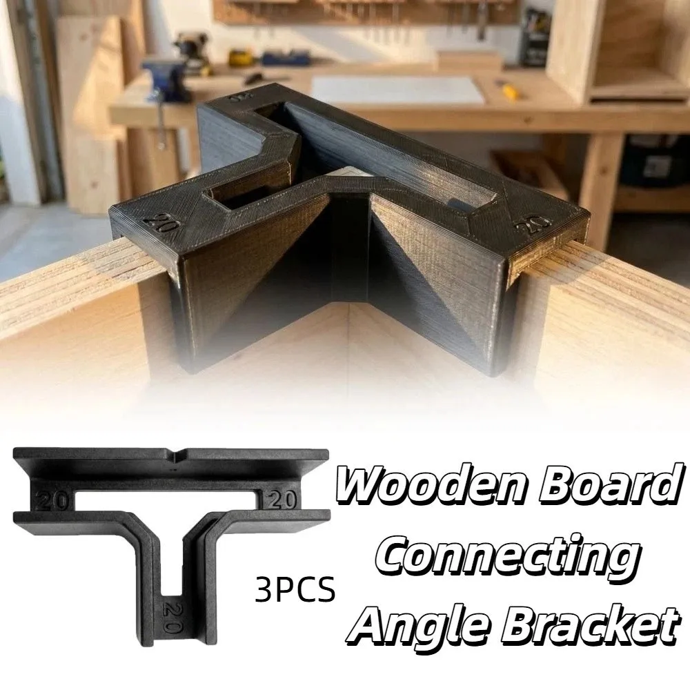 Thickened Wooden T-Shaped Bracket Easy Install Tool-Free Right Angle Bracket Durable Quick Installation 90° Bracket DIY Projects