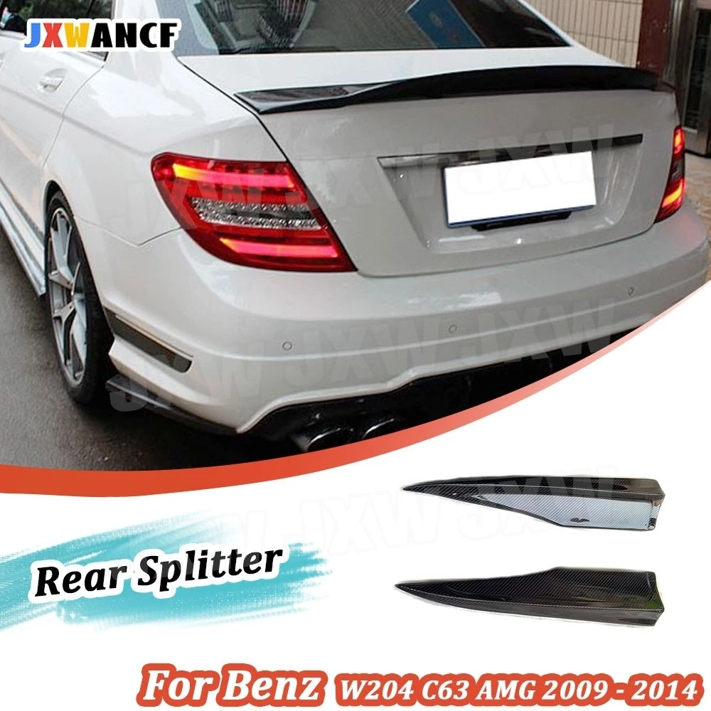 

JXWANCF задний бампер из углеродного волокна, разделители губ, накладка на брызговик для Benz W204 C63 AMG 2009-2014 FRP, комплекты кузова