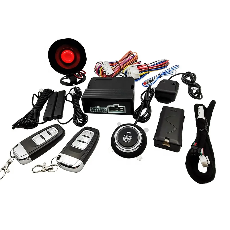 New GPS GSM PKE Keyless Entry Car Alarm Alarms System 4G Trace Remote Starter System
