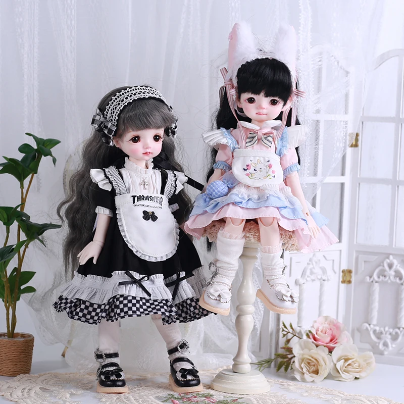 

Модная милая кукла 1/6 BJD, аксессуары, комплект платья горничной, наряд для куклы 30 см, одежда для девочек, игрушка в подарок, аксессуары для кукол