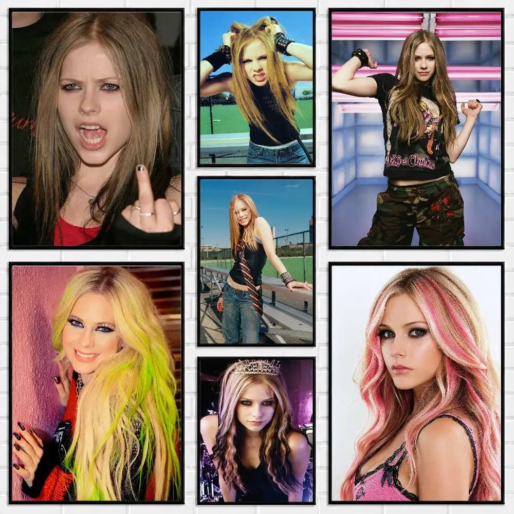 Y2K A-Avril L-LavignES 00S Poster Versatile HD Waterproof Wall Art Self-Adhesive Decor for Any Space Ideal Gift
