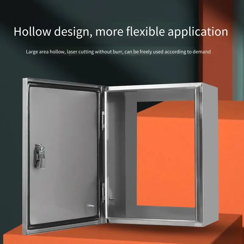 Indoor Outdoor Visual Window Distribution Box Surface-Mounted Foundation Hollow Rain Cover Back for Cable Management