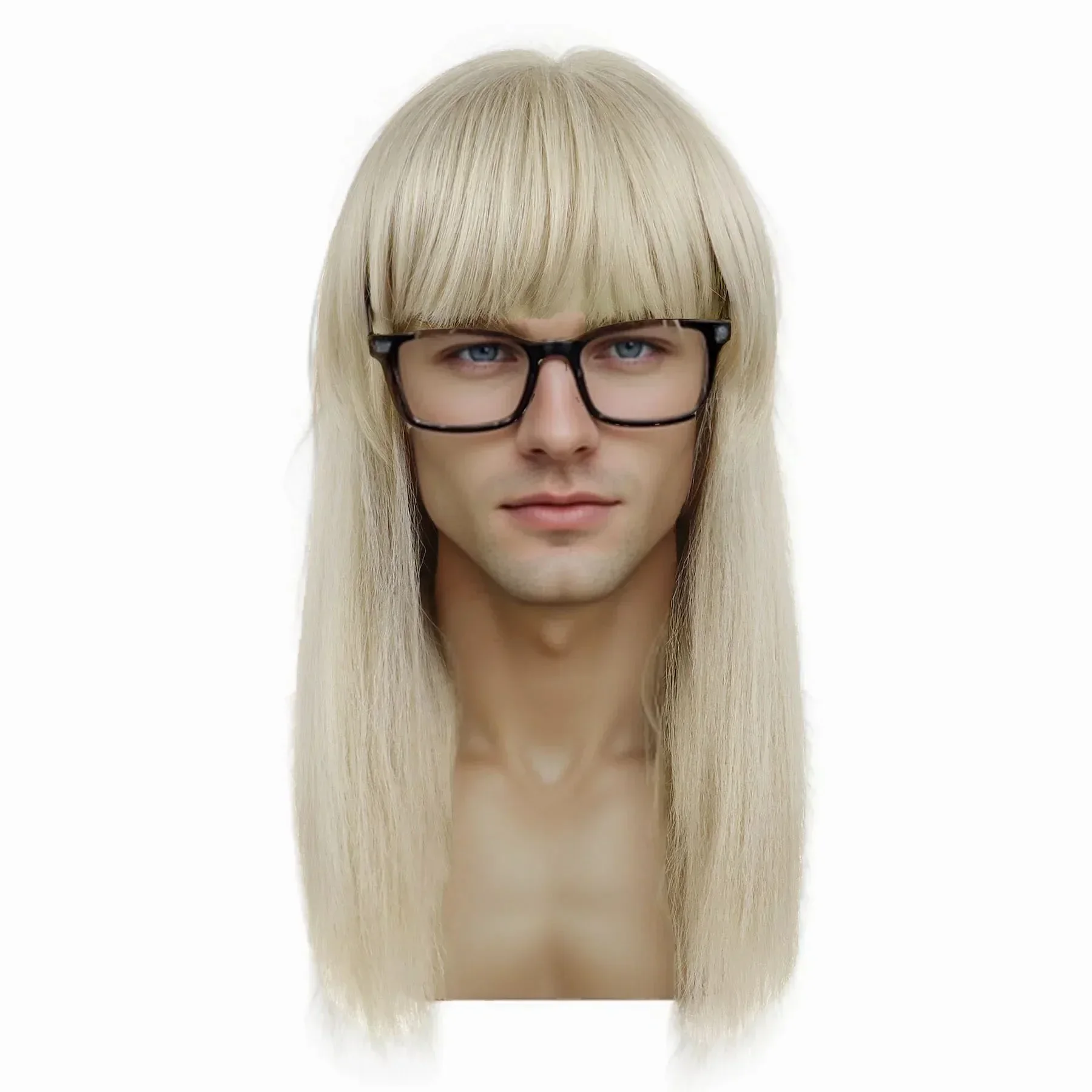 80s Heavy Metal Halloween Mullet Wig Cosplay Fancy Dress Punk Wigs Wayne's Costume Garth Wayne Wig Waynes World Garth Costume