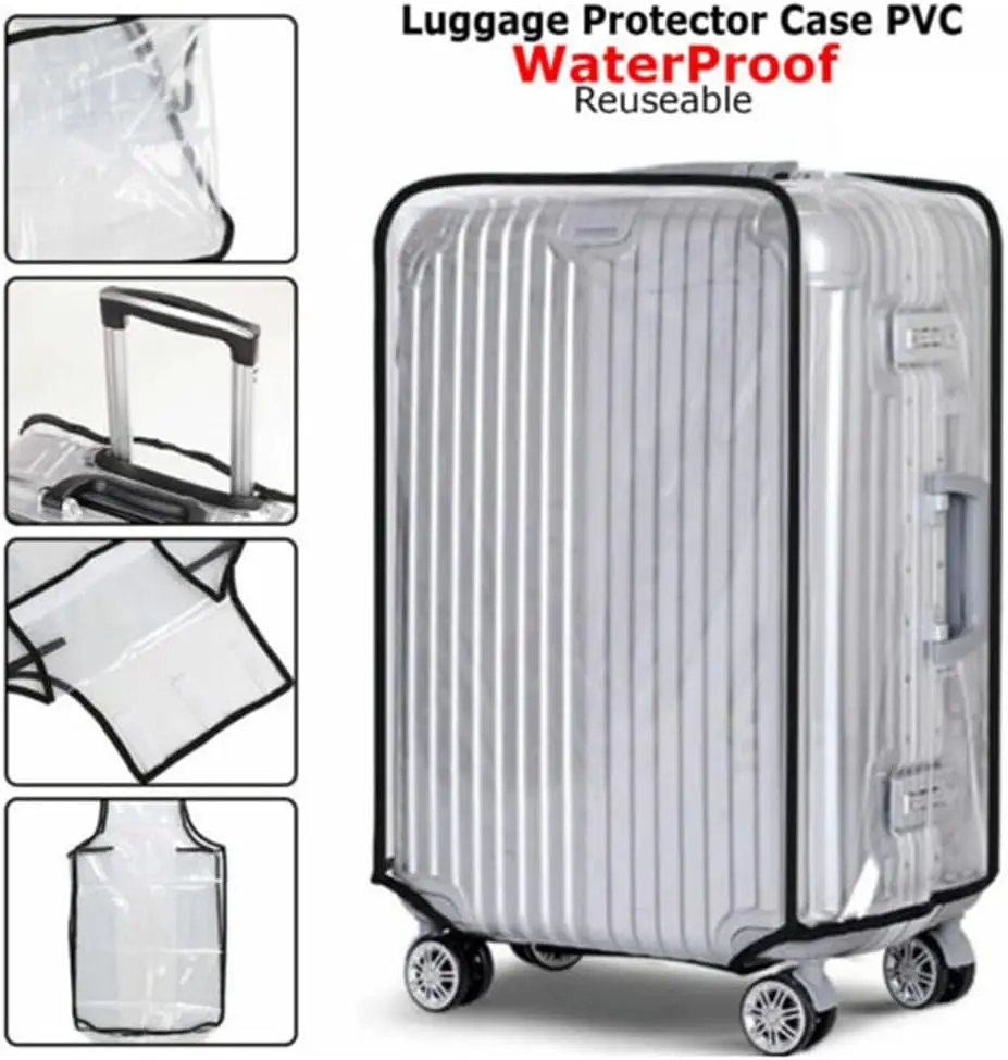 Pieces Clear Luggage Covers PVC Suitcase Cover Thicken Protectors Waterproof Cover for Luggage (20+24+28)