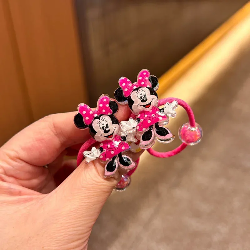 Disney Mickey Minnie Hair ornaments, hair ornament accessories, cute cartoon hair ties, hair bands, Children's Day gifts