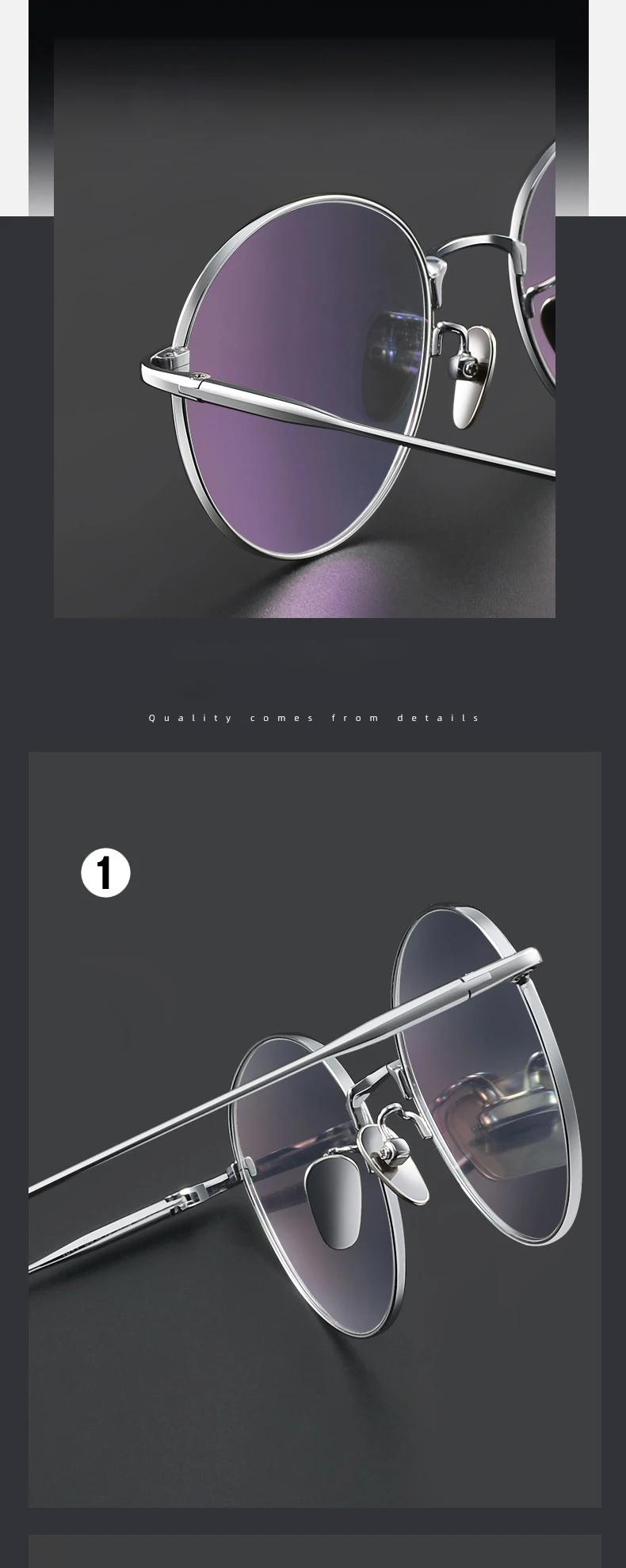 Ultra Licht Titan Brillen Mode Retro Runde Brillen Kleine Größe Hyperopie Myopie Optische Verordnung Rahmen Mann Frau – Detail 8