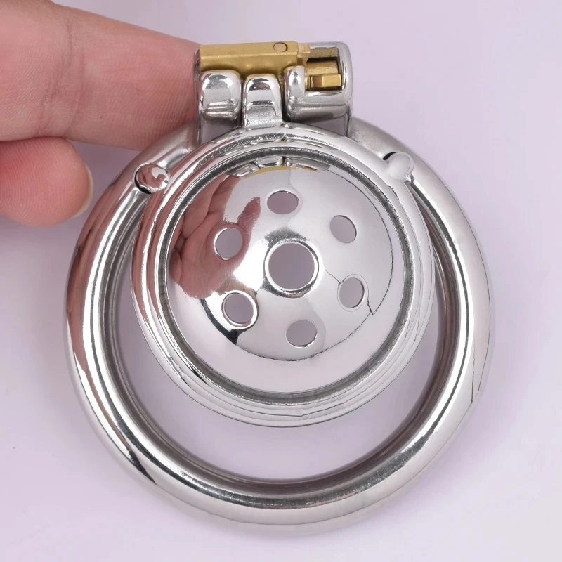 High Quality Micro Mini Chastity Cage and Sissy Cock ring Metal BDSM Adults Sex Toys for Men Stainless Steel Penisring sextoy 18