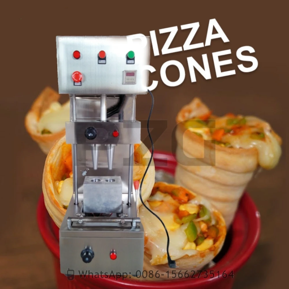 2 Cones 4 Cones Conch Shape Pizza Cone Maker Making Machine With Oven Showcase Optional