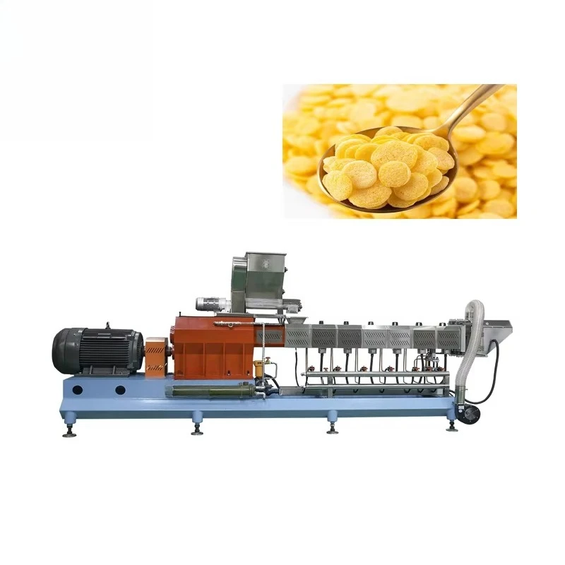Full  Automatic Corn Flakes Breakfast Cereals Making Machine  High Efficiency Food Extrusion Production Line