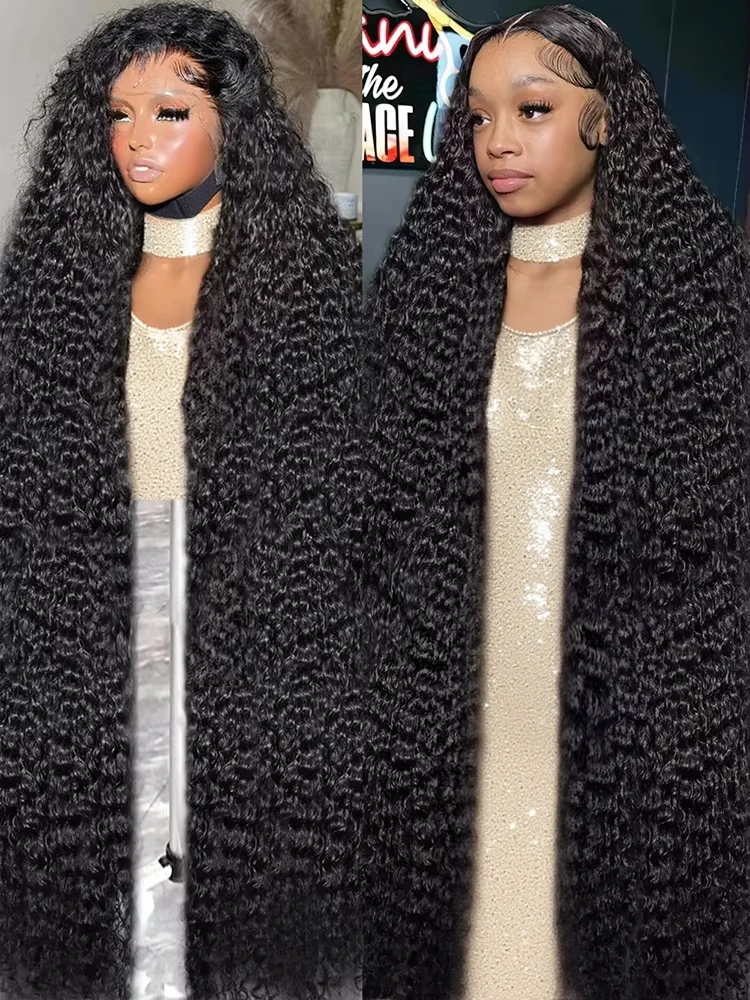 

Кудрявые парики HD 13x6 Парики из натуральных волос на кружеве спереди 300% Плотность 40 46 дюймов 13x4 360 Полная вода Глубокая волна Парики на фронтальной части шнурка для женщин