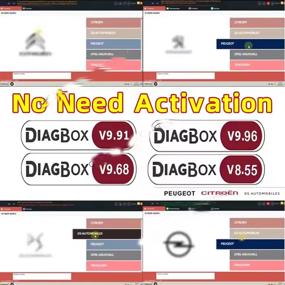 

Diagbox Diagnostics Software V9.96 V9.91 V9.68 Full Update For PP2000 L-3 For Citroen/Peogeot Diagnostic Tool To2022