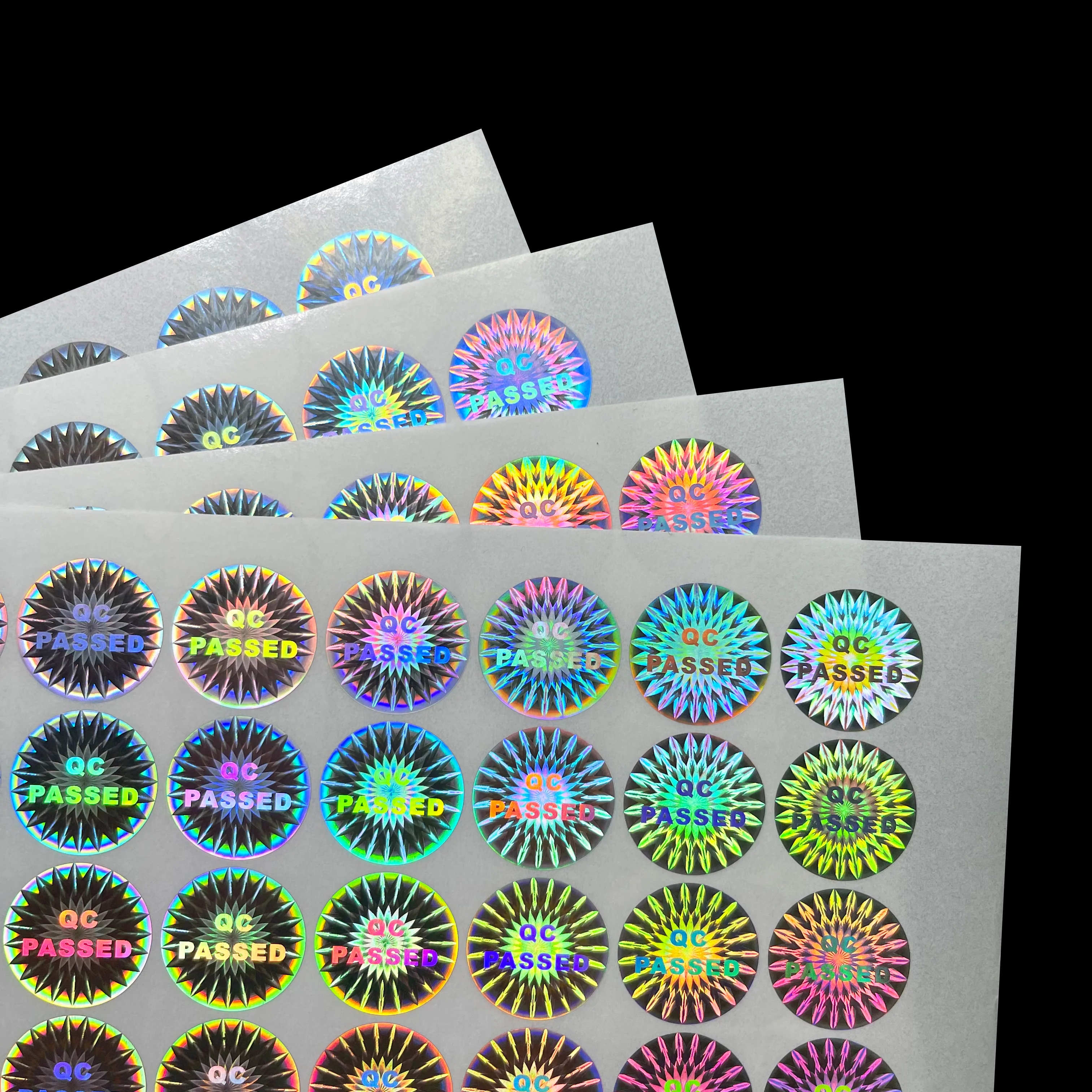 

100pcs 20X20mm Holographic Label Sticker Tamper Proof QC PASS Warranty Security Original Seal VOID label