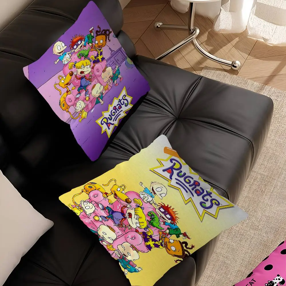 Cartoon Funny R-Rugrats Pillow Cushion Cover Pillowcase Living Room Sofa Home Decor Customized