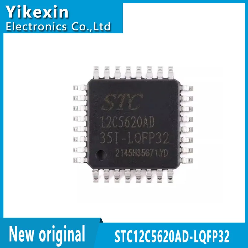 Chip original do microcontrolador, STC12C5620AD-LQFP32, novo