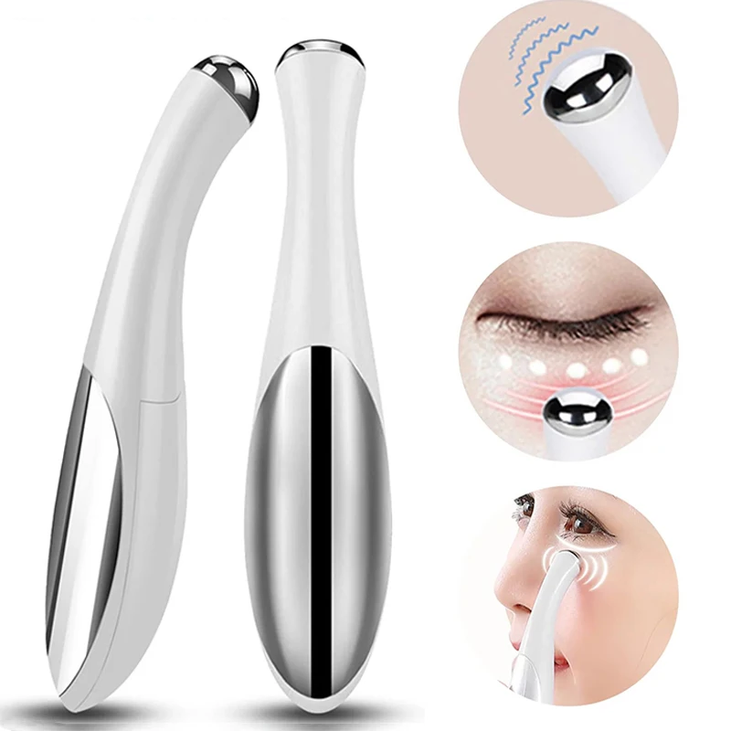 Electric Eye Massage Pen Small and Portable Beauty Facial and Eye Care Dry Battery Power Supply Lightweight and Portable