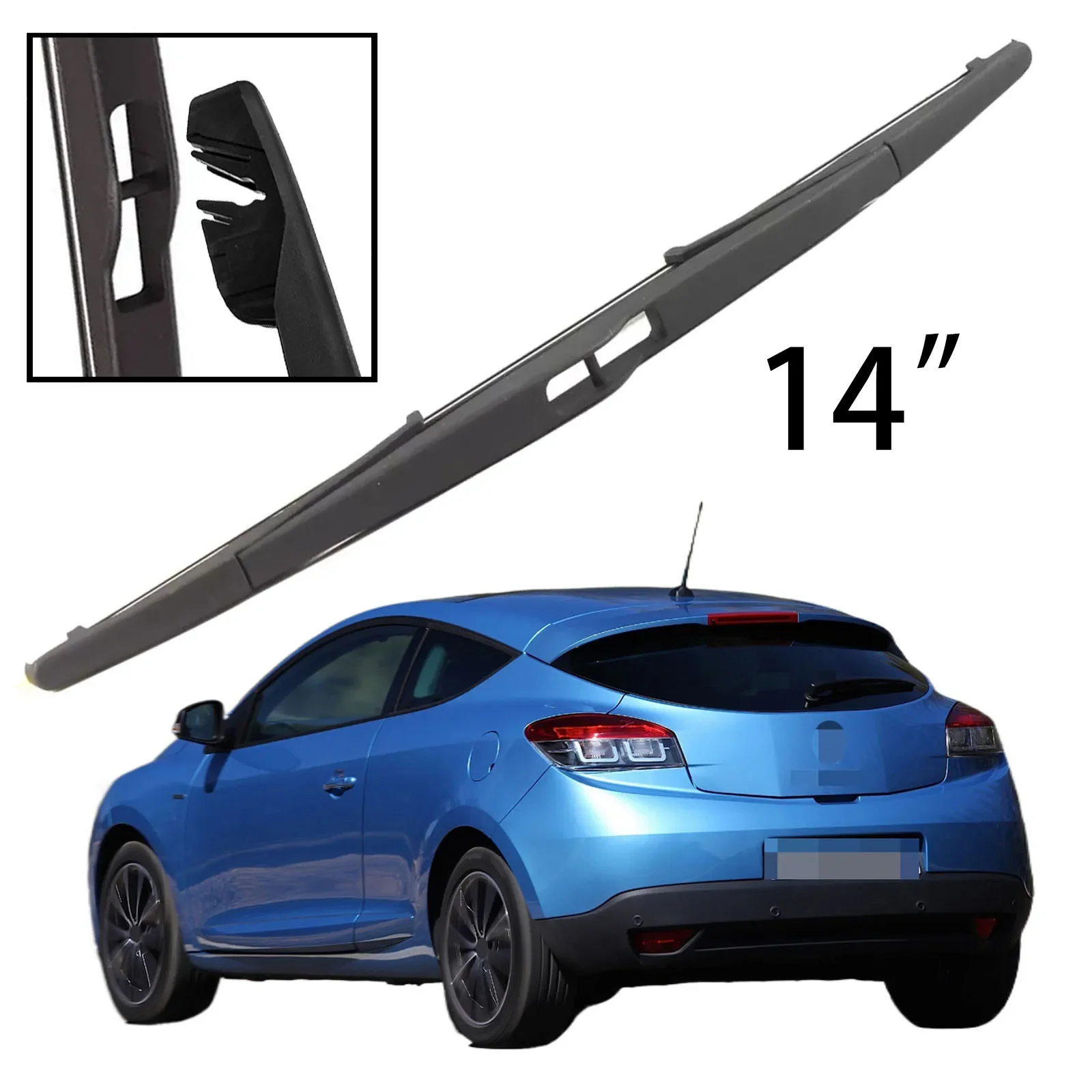 

14" Rear Windshield Windscreen Washer Wiper Blade For Renault Megane III MK3 Coupe 2009-2016 Car Accessories Accsesories