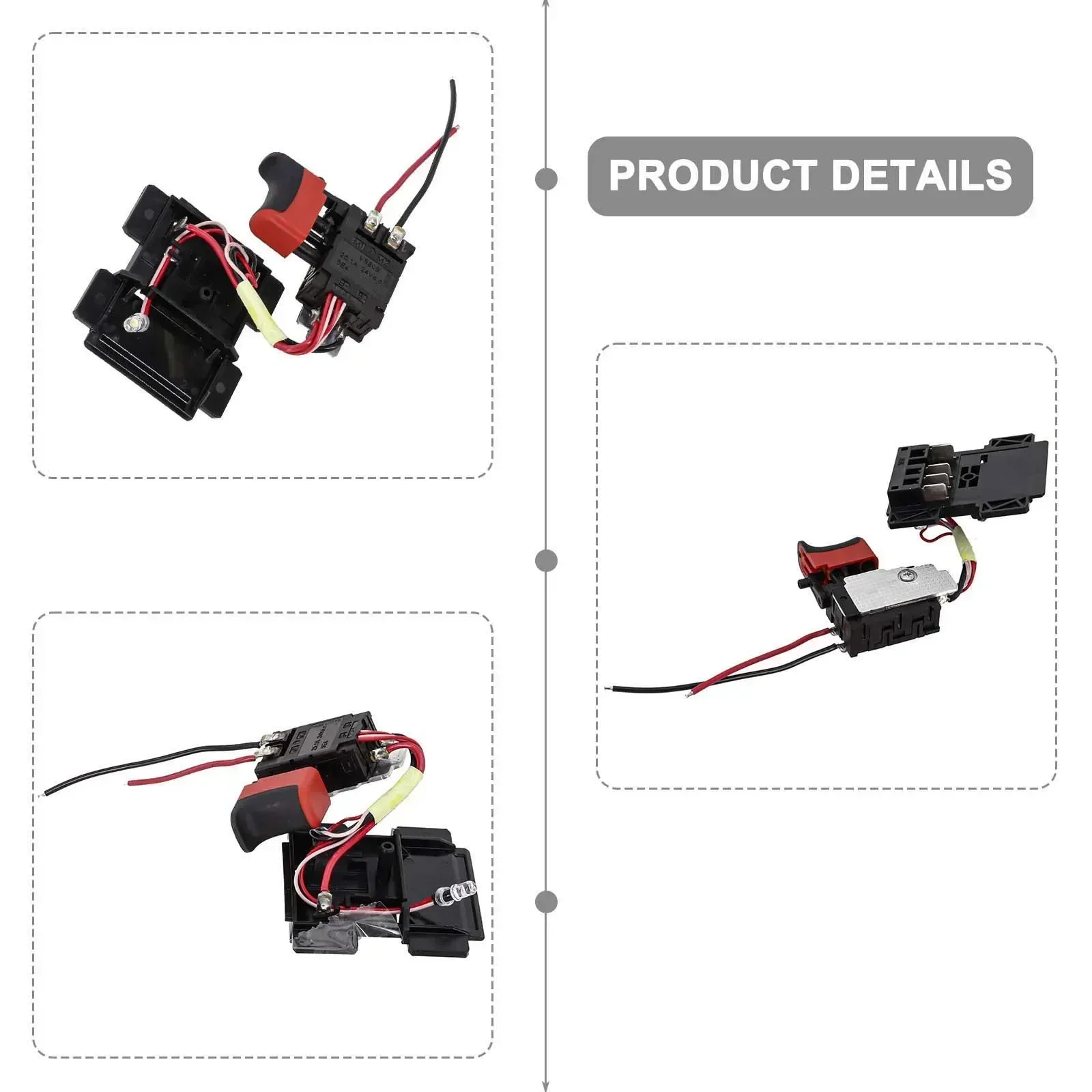 

343410610 Switch Cordless Drill Trigger Switch Material As Pictures Show Replacement Switch Adjustable Speed Convenient Usage
