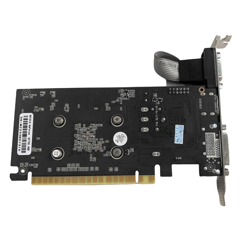 GT730 4GB DDR3 128Bit การ์ดแสดงผลสำหรับเล่นเกมเดสก์ท็อปพร้อมพอร์ต HDMI-Compatible VGA DVI Low Profile Graphics Card PCI-E2.0 16X สำหรับพีซี