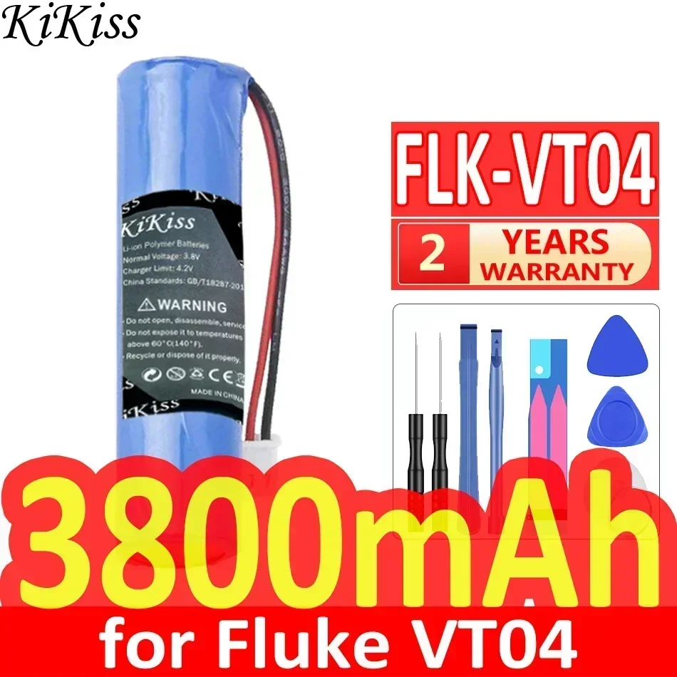 KiKiss Battery 3800mAh FLK-VT04 For Fluke VT04 VT04A for Visual IR Thermometer