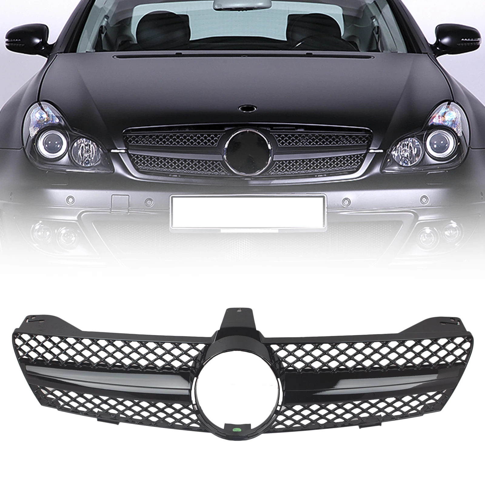 

Car Front Bumper Racing Grill Billet Gril Tuning Accessories For Mercedes Benz CLS-Class W219 2005-2007