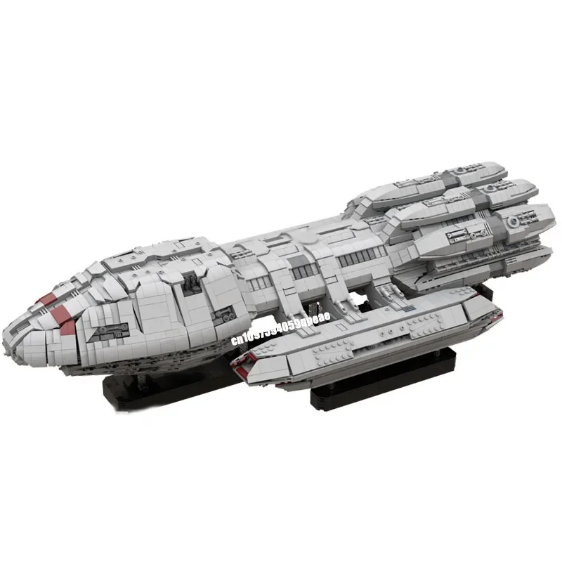 Nieuwe 7162 Stuks Beroemde Ruimte Film Moc Battlestar Pegasus Zware Oorlogsschip Model Creatieve Ideeën Kind Speelgoed Verjaardagscadeau Aangepaste Puzzel