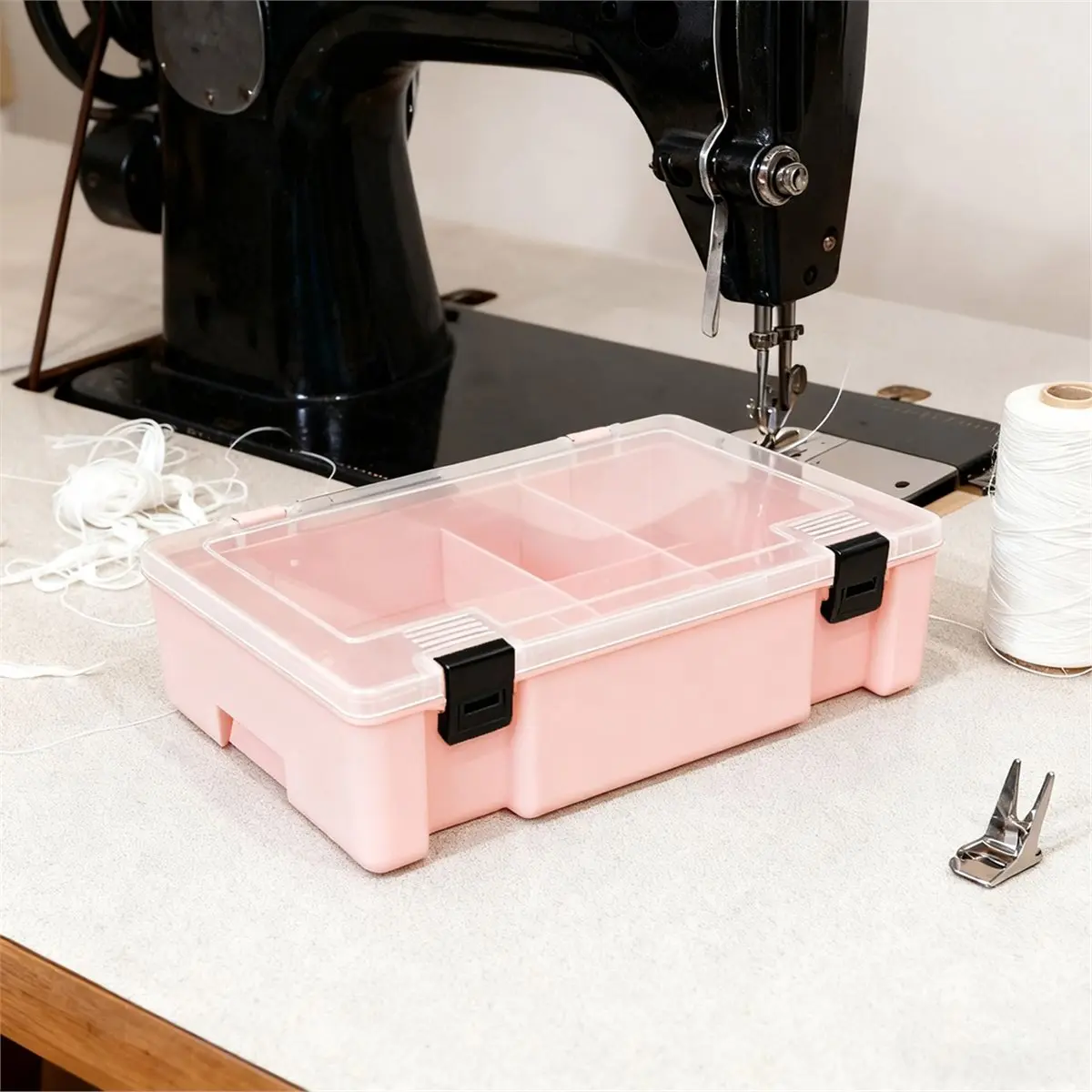 TODAY@BUY@~ Sewing Threads Box Bobbins Storage Case Transparent Spool Organizer Household DIY Sewing Accessories Green