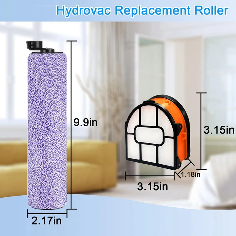 Brushroll & Filter Bundle For Shark AW201 WD201 WD201 WD101 WD100 WD201C WD101C Vacuum Cleaner Replacement Parts