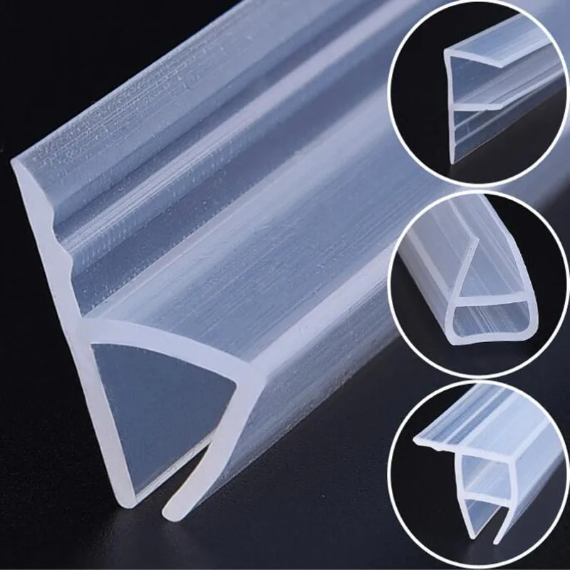 

Silicone Rubber 100cm H/F/U/Corner Type Applicable Glass Thickness 6mm Sealing Strip For Frameless Glass Shower Door and Window