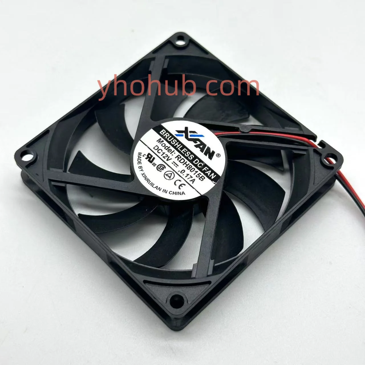 

XIFAN RDH8015B DC 12V 0.17A 80x80x15mm 2-Wire Server Cooling Fan