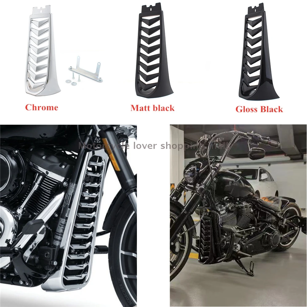 Moto Accessoire Front Lower Radiator Grill Cover Kin Spoiler Voor Harley Softail Fat Bob Fxbb 18-20 Kin Spoiler radiator Kuip