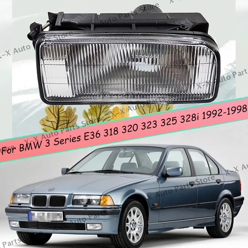 

Для BMW 3 серии E36 318 320 323 325 328i 1992-1998 гг., передний бампер, противотуманная фара в сборе с лампочками 63171387091 63171387092