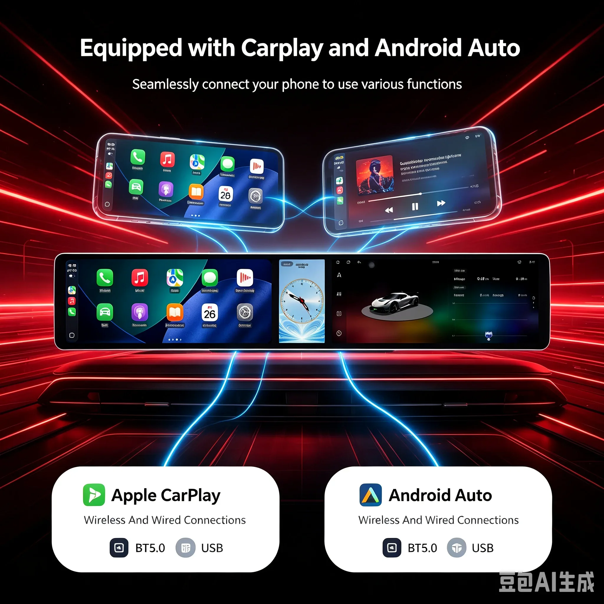Android 15 Triple Screen Dual 12.3
