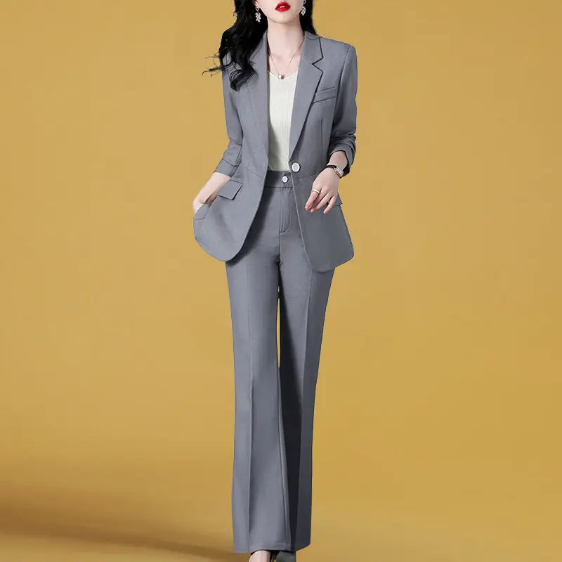 3-G22  Pants two-piece suit high-end spring clothes 2023 new women's clothing fashitemperament spring and autumn professional su