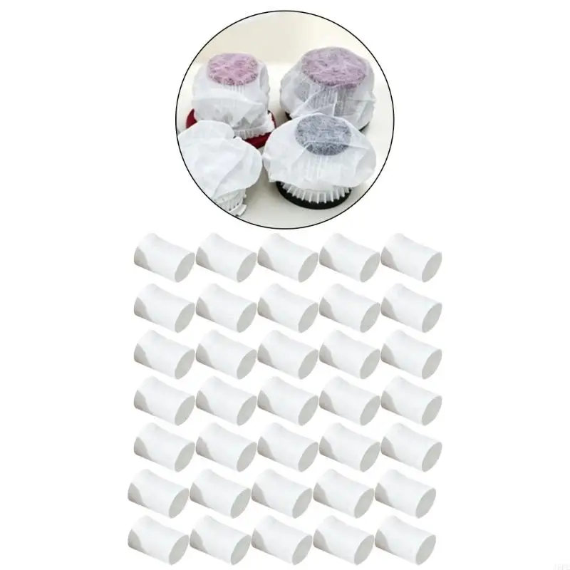 J6PE Vacuum Filter Cover Sleeves Nonwoven Fabric with Elastic 200 Pack for Routine Home Cleaning, Smooth Slip-On Use and Repeat
