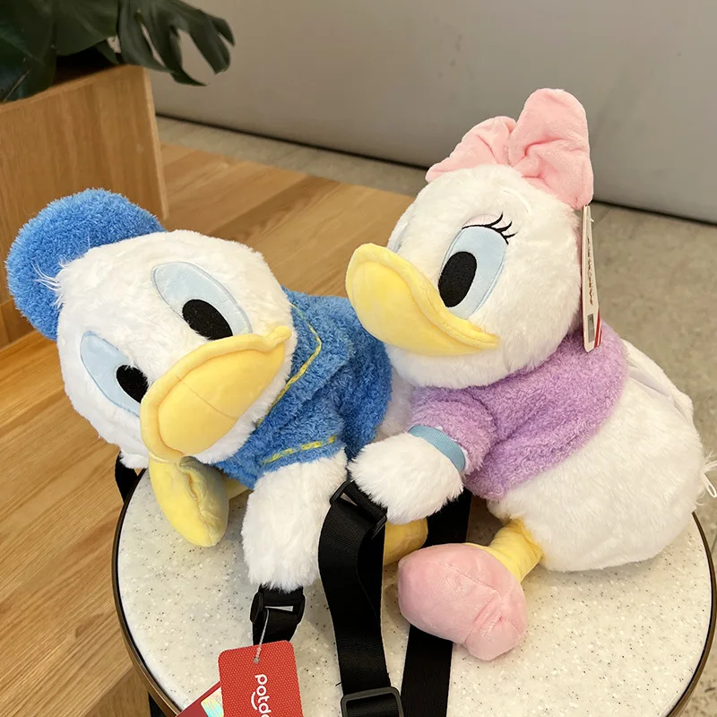 Disney Donald Duck Daisy Plush Messenger Bag Soft Stuff Handbag Shoulder Bag Anime Stuffed Backpack Girls Children Gifts