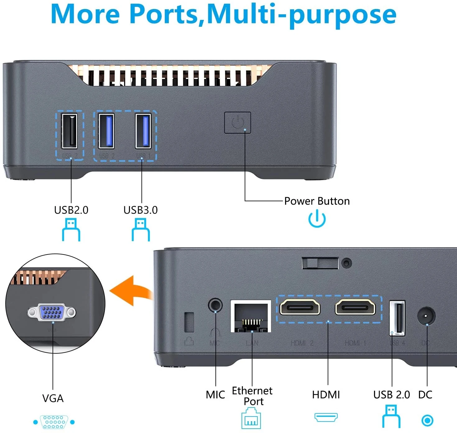 Mini Pc Intel Celeron J4125 Windows 10 DDR4 8Gb 128 256 512Gb 1Tb WIFI5 1000M Lan BT4.2 Vga 4K 60Hz GK3V Gaming Computer