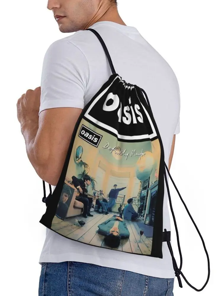 AliExpress O-Oasis Rock Band Drawstring Bags Sports Backpack Gym Sackpack String Bag for Cycling