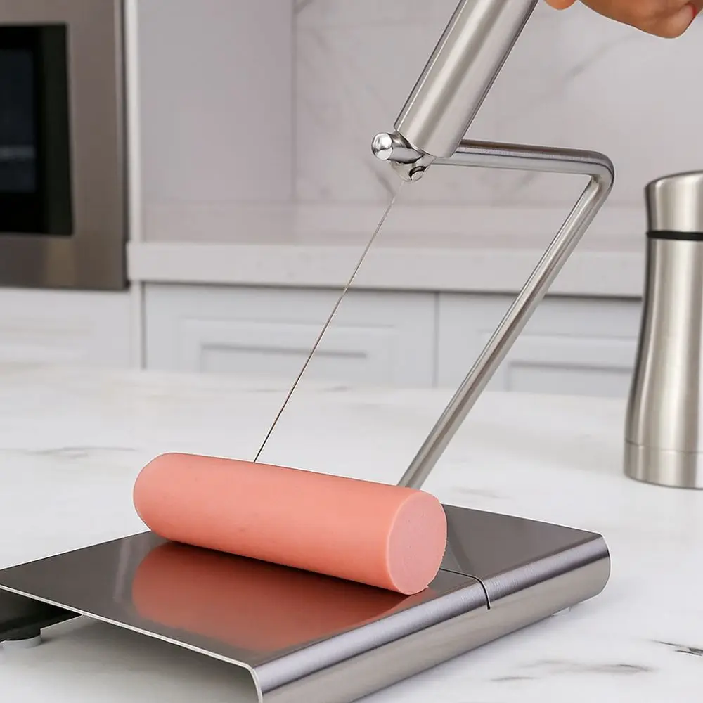 

Non-slip Stainless Steel Cheese Slicer Rust-resistant Stable Ham Butter Cutter Non-stick Handmade Soap Cutter Kitchen