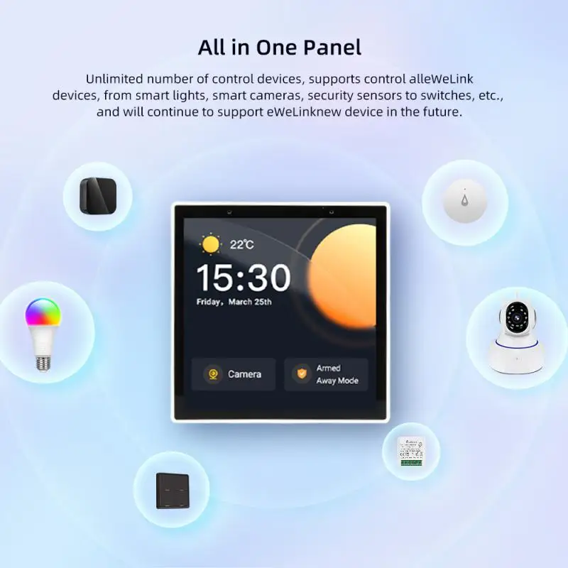 EWeLink Zigbee Gateway Home Assistant Touch Screen Hub Smart Home Control Panel With Alexa Smarthings Google Home Alice