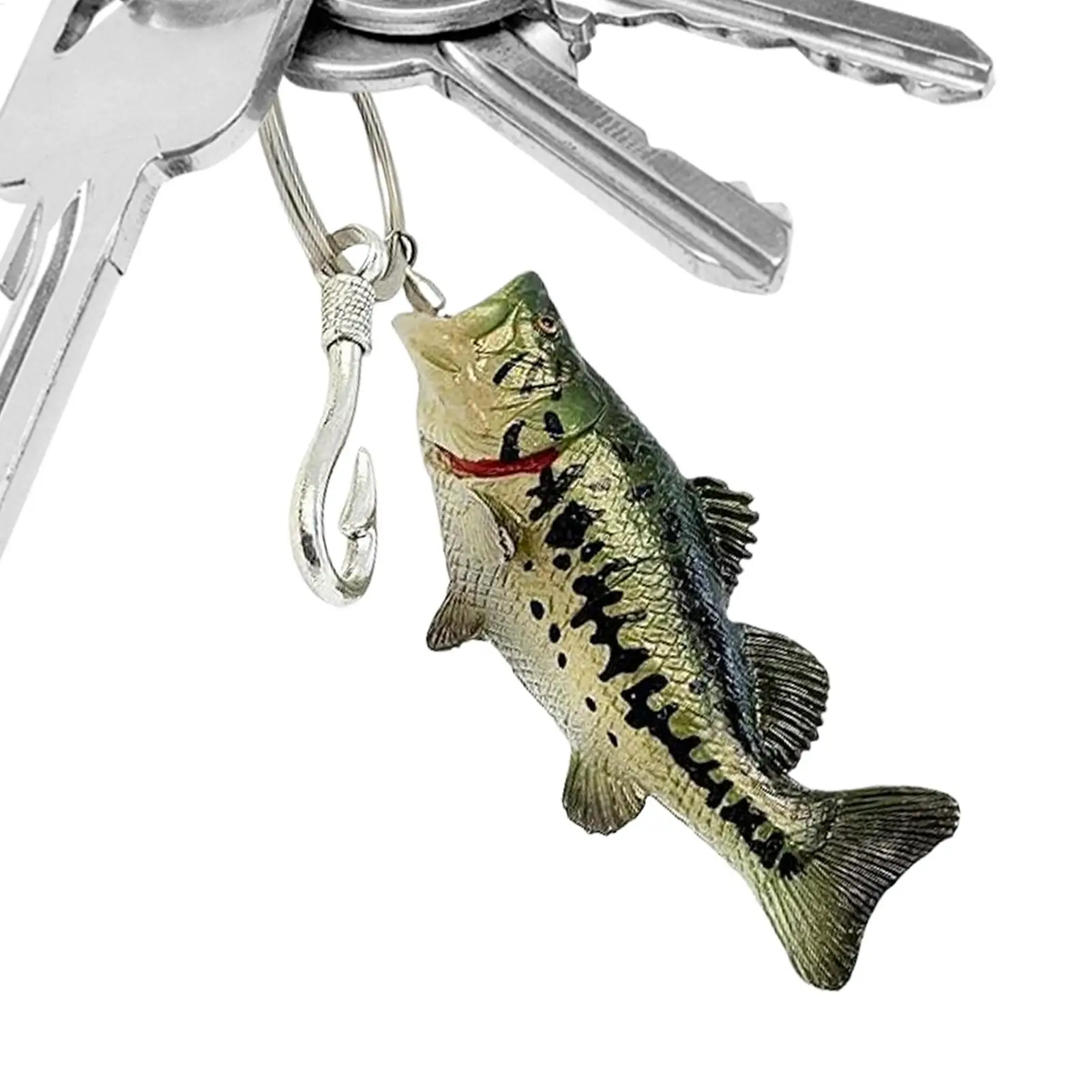 

Bass Fish Keychain for Men 3D Backpack Pendant Fishing Lover Keyring for Anglers Fishermen Outdoor Lovers Fathers Men Husbands