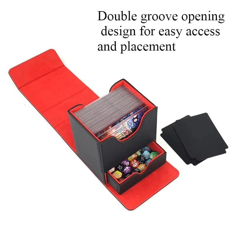 100+ Trading Card Deck Case Leather Magnetic Closure Card Storage Box Magic Card Protectors Fit for YuGiOh MTG Sport Cards view 6