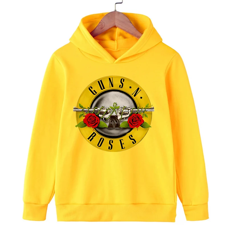 Rock Band Gun N Roses Kids Hoodies Fashion Cool Sweatshirts Cartoon Boys Clothes Children Outwear Baby Girls Autumn Tops,KMT5196