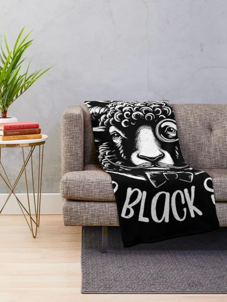 Daring to be Different: Follow the Black Sheep Throw Blanket Blankets For Sofas for babies for sofa manga Blankets