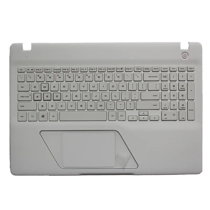 New Laptop English/US Keyboard for SAMSUNG 8500GM 8500 NP8500GM With Palmrest Upper Cover White With Backlit/Black No Backlit