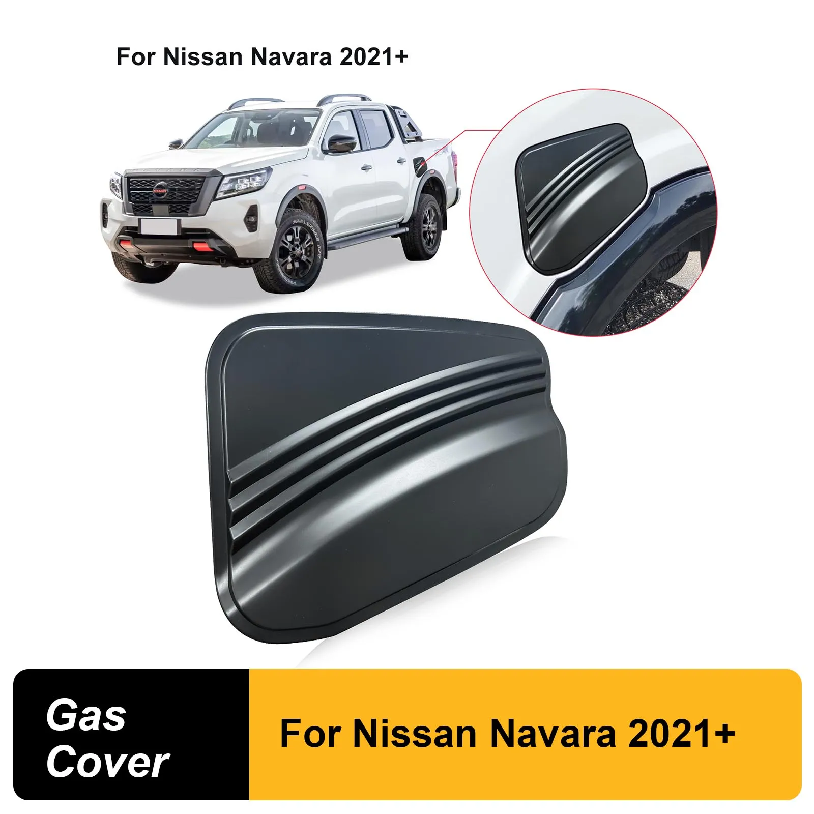 

ABS Gas Tank Cover Door Gas Cap Trim Guard Fuel Filler Tank Cover Petrol Gas For Nissan Navara NP300 D23 2021 2022 2023 2024